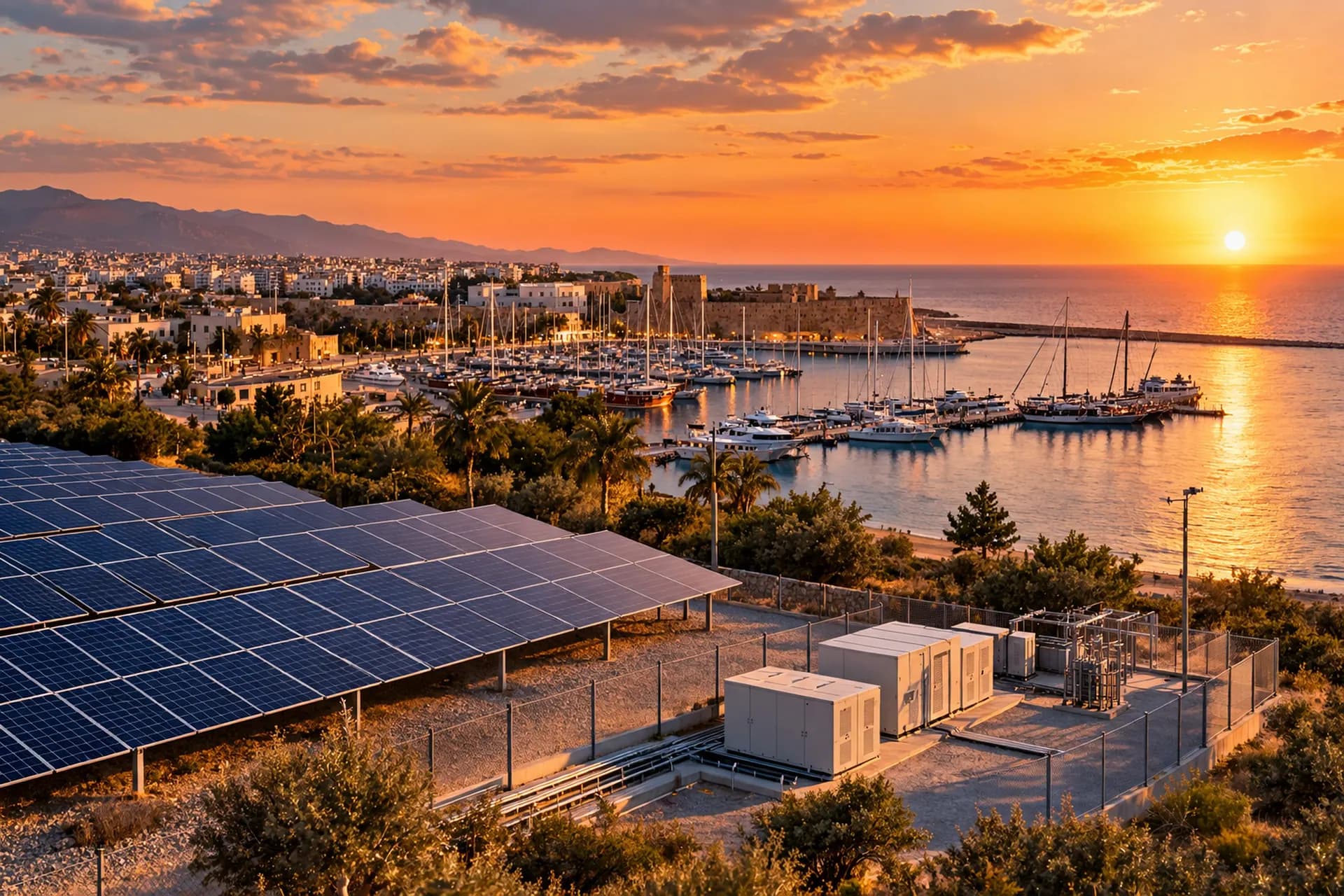 Güneş enerjisi santrali ve enerji altyapısı